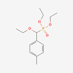 B1661608 Phosphonic acid, [ethoxy(4-methylphenyl)methyl]-, diethyl ester CAS No. 92594-53-1