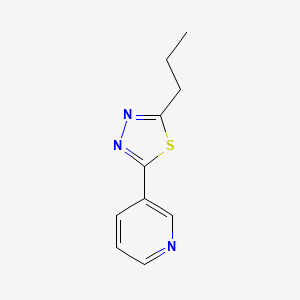 molecular formula C10H11N3S B1661616 Pyridine, 3-(5-propyl-1,3,4-thiadiazol-2-yl)- CAS No. 92751-38-7