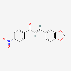 molecular formula C16H11NO5 B1661622 (E)-3-(1,3-benzodioxol-5-yl)-1-(4-nitrophenyl)prop-2-en-1-one CAS No. 92858-63-4