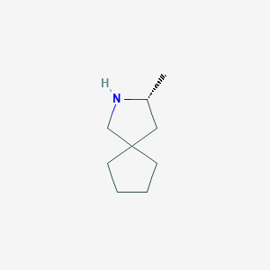molecular formula C9H17N B1661625 (3R)-3-methyl-2-azaspiro[4.4]nonane CAS No. 929012-36-2