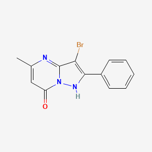 Pyrazolo[1,5-a]pyrimidin-7(4H)-one, 3-bromo-5-methyl-2-phenyl-