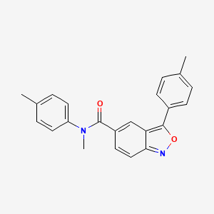 B1661643 N-methyl-N,3-bis(4-methylphenyl)-2,1-benzisoxazole-5-carboxamide CAS No. 932975-99-0