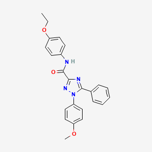 molecular formula C24H22N4O3 B1661649 N-(4-ethoxyphenyl)-1-(4-methoxyphenyl)-5-phenyl-1H-1,2,4-triazole-3-carboxamide CAS No. 933585-37-6