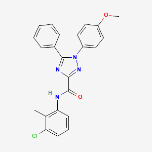 molecular formula C23H19ClN4O2 B1661650 N-(3-chloro-2-methylphenyl)-1-(4-methoxyphenyl)-5-phenyl-1H-1,2,4-triazole-3-carboxamide CAS No. 933585-43-4