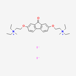 2,2'-((9-Oxo-9H-fluorene-2,7-diyl)bis(oxy))bis(N,N-diethyl-N-methylethanaminium) diiodide