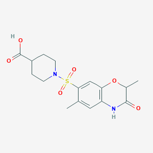1-[(2,6-dimethyl-3-oxo-3,4-dihydro-2H-1,4-benzoxazin-7-yl)sulfonyl]piperidine-4-carboxylic acid