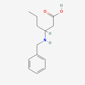 molecular formula C13H19NO2 B1661685 3-(Benzylamino)hexanoic acid CAS No. 93620-38-3
