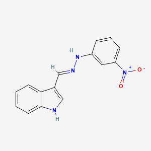 molecular formula C15H12N4O2 B1661697 N-[(E)-1H-Indol-3-ylmethylideneamino]-3-nitroaniline CAS No. 93721-69-8