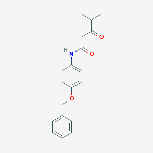 molecular formula C19H21NO3 B016617 N-4-苄氧基苯基异丁酰乙酰胺 CAS No. 265989-30-8