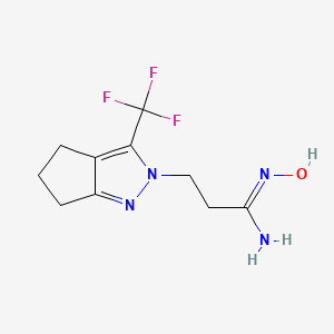 (1E)-N'-hydroxy-3-[3-(trifluoromethyl)-5,6-dihydrocyclopenta[c]pyrazol-2(4H)-yl]propanimidamide