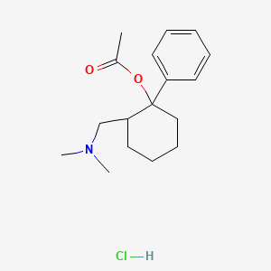 molecular formula C17H26ClNO2 B1661709 2-((Dimethylamino)methyl)-1-phenylcyclohexanol acetate hydrochloride CAS No. 93991-83-4