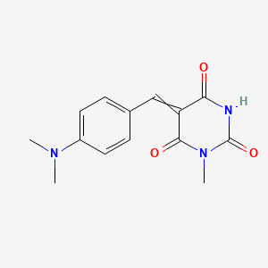 molecular formula C14H15N3O3 B1661718 5-[[4-(Dimethylamino)phenyl]methylene]-1-methylbarbituric acid CAS No. 94159-46-3