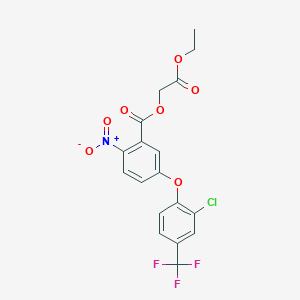 molecular formula C18H13ClF3NO7 B166172 Fluoroglycofen-ethyl CAS No. 77501-90-7
