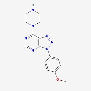 3-(4-methoxyphenyl)-7-(piperazin-1-yl)-3H-[1,2,3]triazolo[4,5-d]pyrimidine