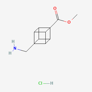 molecular formula C11H14ClNO2 B1661731 Methyl 4-(aminomethyl)cubane-1-carboxylate hydrochloride CAS No. 943845-86-1