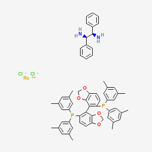 molecular formula C60H60Cl2N2O4P2Ru B1661736 RuCl2[(R)-dm-segphos(R)][(R,R)-dpen] CAS No. 944450-45-7