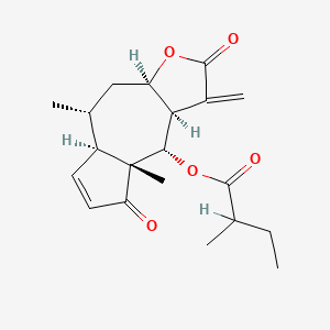 molecular formula C20H26O5 B1661754 6-O-(2-Methyl)-butyrylhelenalin CAS No. 94729-11-0