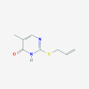 molecular formula C8H10N2OS B1661755 4(1H)-Pyrimidinone, 5-methyl-2-(2-propenylthio)- CAS No. 94731-76-7