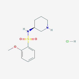 molecular formula C12H19ClN2O3S B1661757 2-methoxy-N-[(3S)-piperidin-3-yl]benzene-1-sulfonamide hydrochloride CAS No. 947532-58-3
