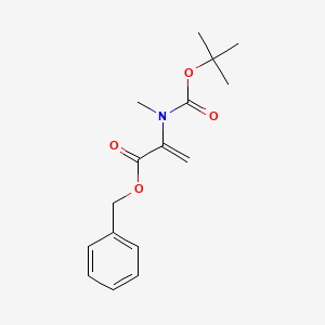 molecular formula C16H21NO4 B1661762 Benzyl 2-[methyl-[(2-methylpropan-2-yl)oxycarbonyl]amino]prop-2-enoate CAS No. 94882-76-5
