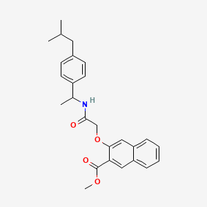 molecular formula C26H29NO4 B1661767 Methyl 3-[({1-[4-(2-methylpropyl)phenyl]ethyl}carbamoyl)methoxy]naphthalene-2-carboxylate CAS No. 949443-49-6
