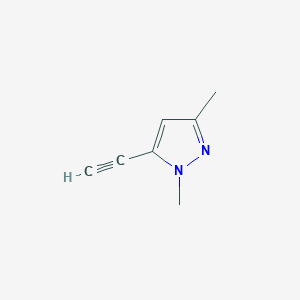 molecular formula C7H8N2 B1661771 1H-Pyrazole, 5-ethynyl-1,3-dimethyl- CAS No. 94989-99-8
