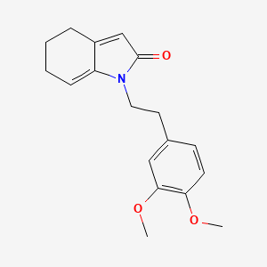 molecular formula C18H21NO3 B1661772 2H-Indol-2-one, 1-[2-(3,4-dimethoxyphenyl)ethyl]-1,4,5,6-tetrahydro- CAS No. 94997-16-7