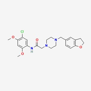 N-(5-chloro-2,4-dimethoxyphenyl)-2-{4-[(2,3-dihydro-1-benzofuran-5-yl)methyl]piperazin-1-yl}acetamide