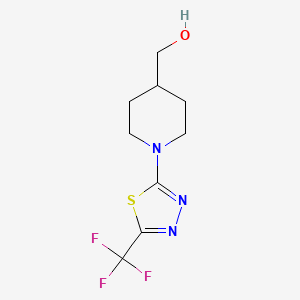 {1-[5-(Trifluoromethyl)-1,3,4-thiadiazol-2-yl]piperidin-4-yl}methanol