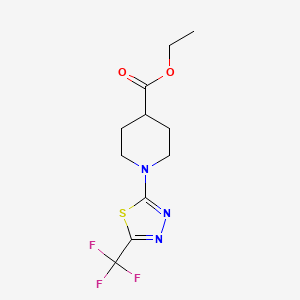 Ethyl 1-[5-(trifluoromethyl)-1,3,4-thiadiazol-2-yl]piperidine-4-carboxylate