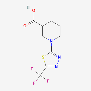 1-[5-(Trifluoromethyl)-1,3,4-thiadiazol-2-yl]piperidine-3-carboxylic acid