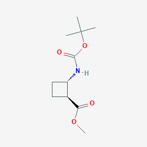 methyl (1R,2R)-2-{[(tert-butoxy)carbonyl]amino}cyclobutane-1-carboxylate (racemic)