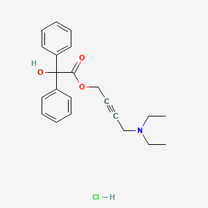 molecular formula C22H26ClNO3 B1661786 Benzilic acid, 4-(diethylamino)-2-butynyl ester, hydrochloride CAS No. 95133-28-1