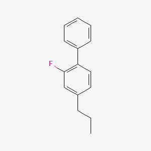 molecular formula C15H15F B1661797 1,1'-Biphenyl, 2-fluoro-4-propyl- CAS No. 95379-43-4