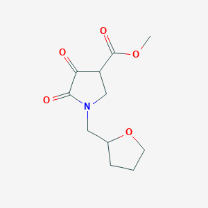 Methyl 4,5-dioxo-1-(oxolan-2-ylmethyl)pyrrolidine-3-carboxylate