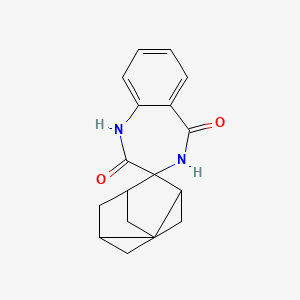molecular formula C18H20N2O2 B1661801 1',4'-Dihydrospiro(adamantane-2,3'-[1,4]benzodiazepine)-2',5'-dione CAS No. 954239-56-6
