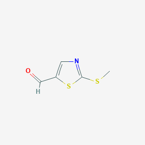 molecular formula C5H5NOS2 B1661803 5-Thiazolecarboxaldehyde, 2-(methylthio)- CAS No. 95453-55-7