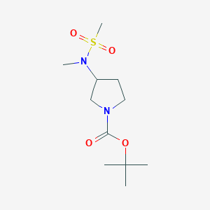 molecular formula C11H22N2O4S B1661805 3-(Methanesulfonyl-methyl-amino)-pyrrolidine-1-carboxylic acid tert-butyl ester CAS No. 955979-17-6