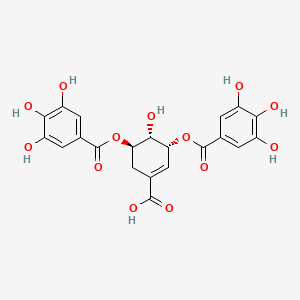 molecular formula C21H18O13 B1661811 3,5-Di-O-galloylshikimic acid CAS No. 95753-52-9