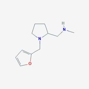 molecular formula C11H18N2O B1661812 1-{1-[(Furan-2-yl)methyl]pyrrolidin-2-yl}-N-methylmethanamine CAS No. 958443-34-0