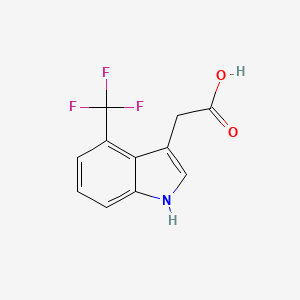 molecular formula C11H8F3NO2 B1661814 2-[4-(trifluoromethyl)-1H-indol-3-yl]acetic acid CAS No. 959236-36-3