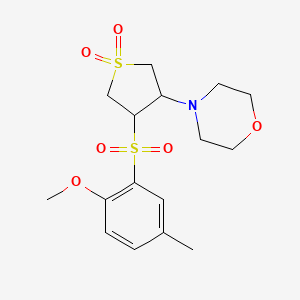 molecular formula C16H23NO6S2 B1661817 3-(2-Methoxy-5-methylphenyl)sulfonyl-4-morpholin-4-ylthiolane 1,1-dioxide CAS No. 959241-68-0