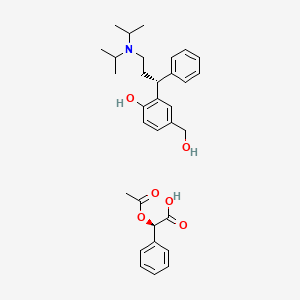 molecular formula C32H41NO6 B1661819 (R)-2-(3-(Diisopropylamino)-1-phenylpropyl)-4-(hydroxymethyl)phenol (R)-2-acetoxy-2-phenylacetate CAS No. 959624-50-1
