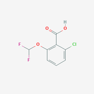 molecular formula C8H5ClF2O3 B1661822 Benzoic acid, 2-chloro-6-(difluoromethoxy)- CAS No. 960249-92-7