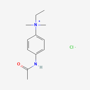 molecular formula C12H19ClN2O B1661824 Benzenaminium, 4-(acetylamino)-N-ethyl-N,N-dimethyl-, chloride CAS No. 96097-48-2