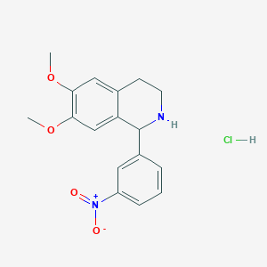 molecular formula C17H19ClN2O4 B1661826 6,7-Dimethoxy-1-(3-nitrophenyl)-1,2,3,4-tetrahydroisoquinoline;hydrochloride CAS No. 96315-81-0