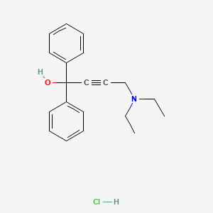 molecular formula C20H24ClNO B1661834 2-Butyn-1-ol, 4-(diethylamino)-1,1-diphenyl-, hydrochloride CAS No. 968-60-5