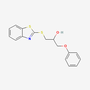 molecular formula C16H15NO2S2 B1661835 2-Propanol, 1-(2-benzothiazolylthio)-3-phenoxy- CAS No. 96813-50-2