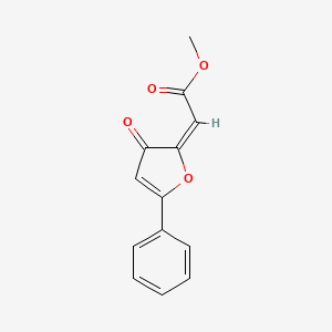 molecular formula C13H10O4 B1661841 Methyl (3-oxo-5-phenyl-2(3H)-furanylidene)acetate CAS No. 97180-95-5