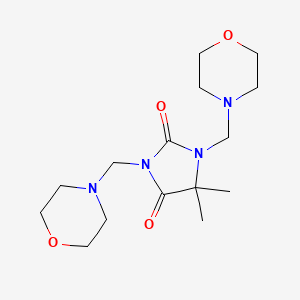 molecular formula C15H26N4O4 B1661845 Hydantoin, 1,3-bis(morpholinomethyl)-5,5-dimethyl- CAS No. 972-26-9